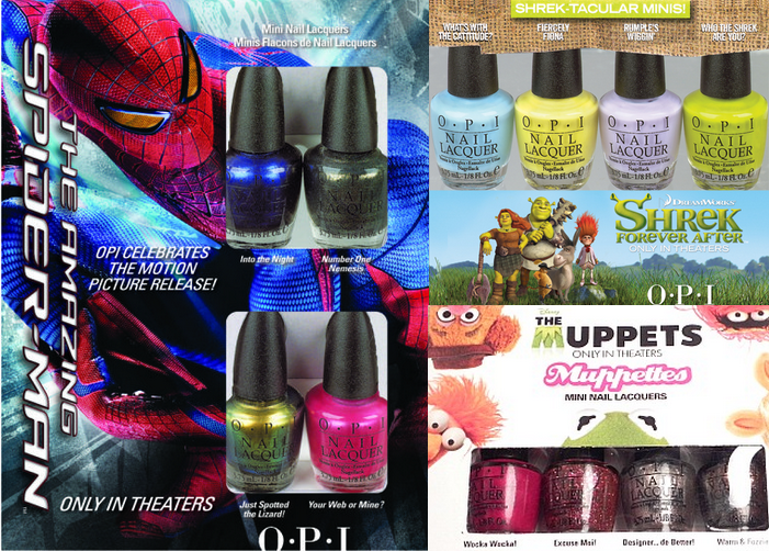 opi nordic neon euro central fifty shade of gray couture de minnie, four iconic , venice, holland, coca cola , sheer tint , hawai , nicky minaj , brazil, magicien d'oz, skyfall, peanuts, mariah carey, muppets , spiderman, shrek , 